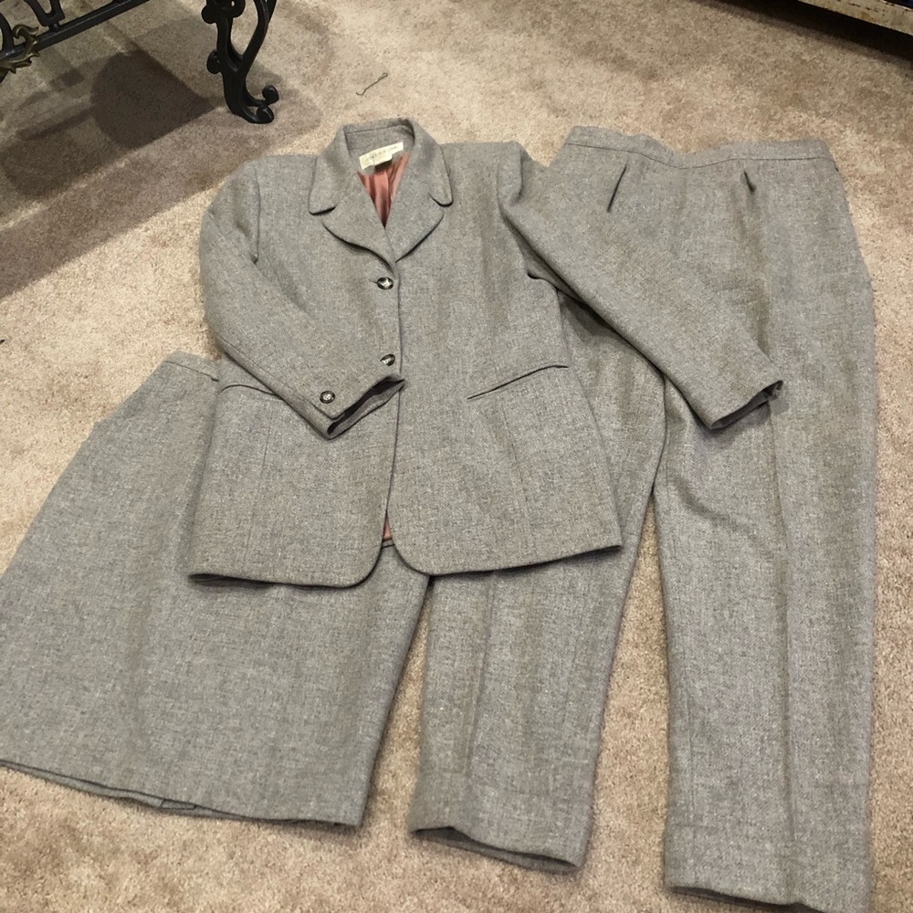 Vintage Taupe Pant & Skirt Suit